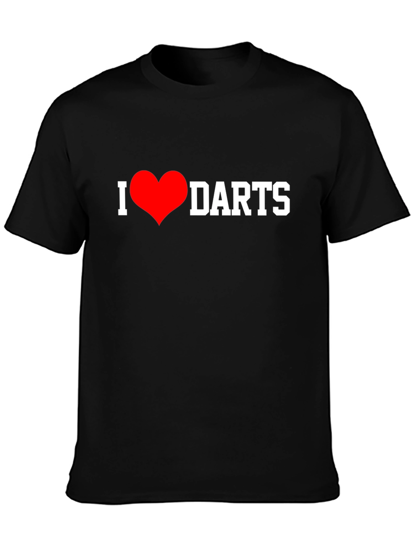 I Heart Darts T-Shirt - Black Casual Tee