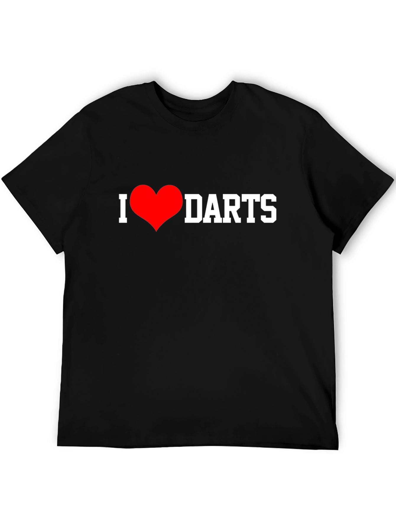 I Heart Darts T-Shirt - Black Casual Tee