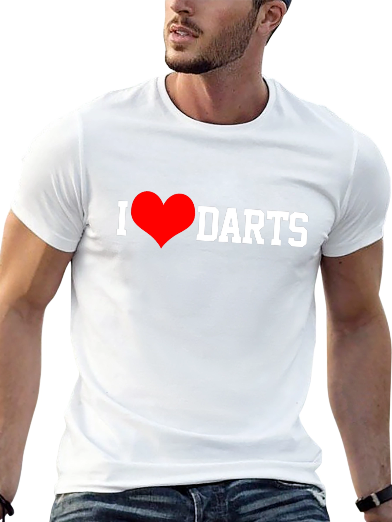 I Heart Darts T-Shirt - Black Casual Tee