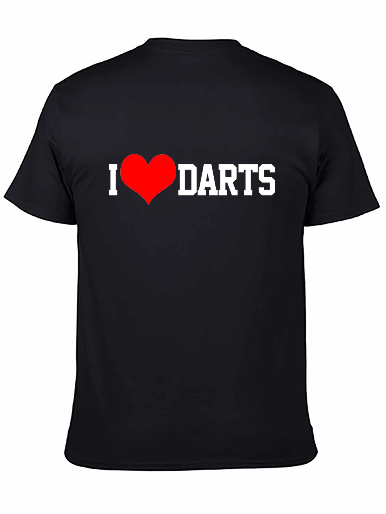 I Heart Darts T-Shirt - Black Casual Tee