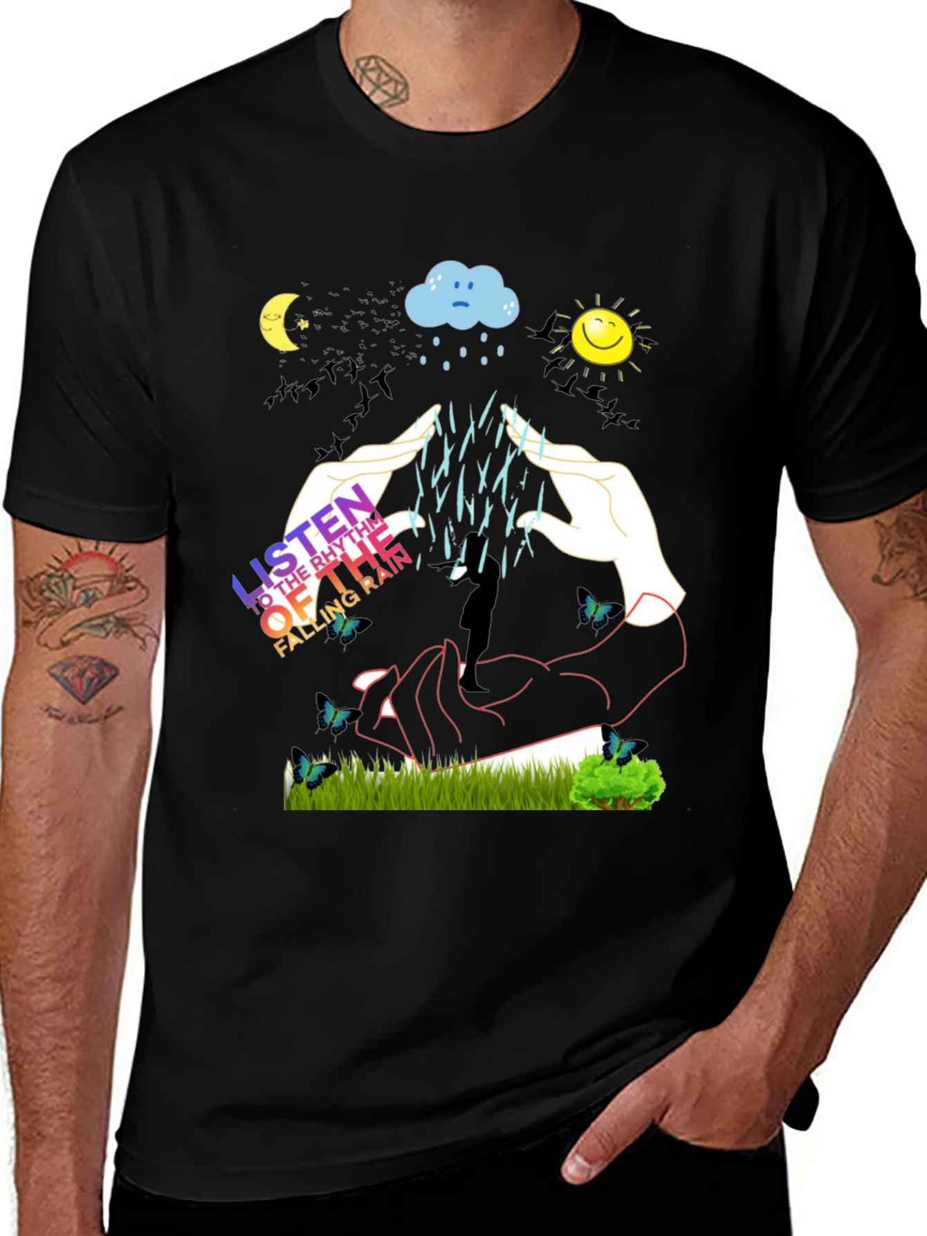 Rhythm of Rain Graphic Tee - Unisex