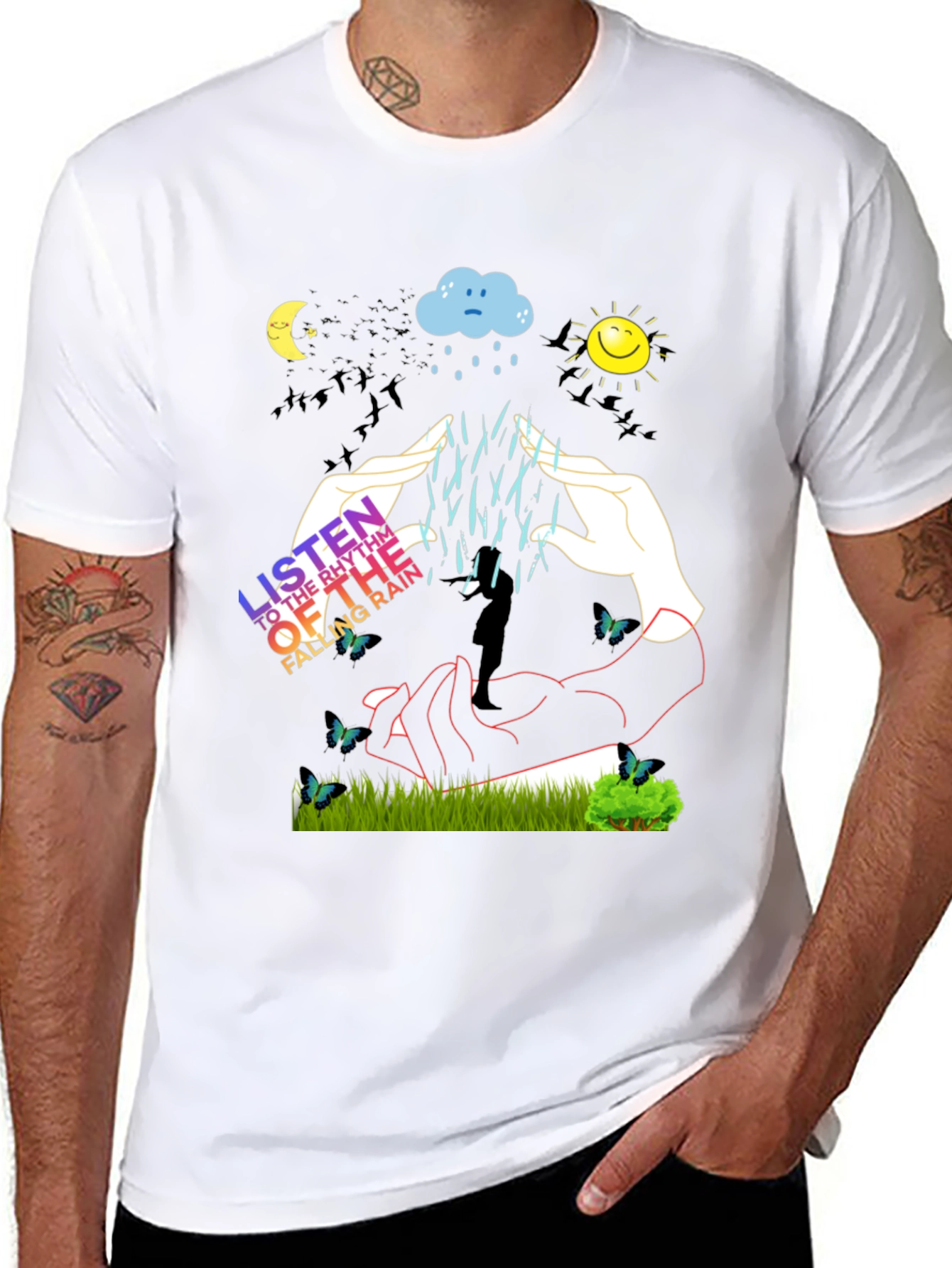 Rhythm of Rain Graphic Tee - Unisex