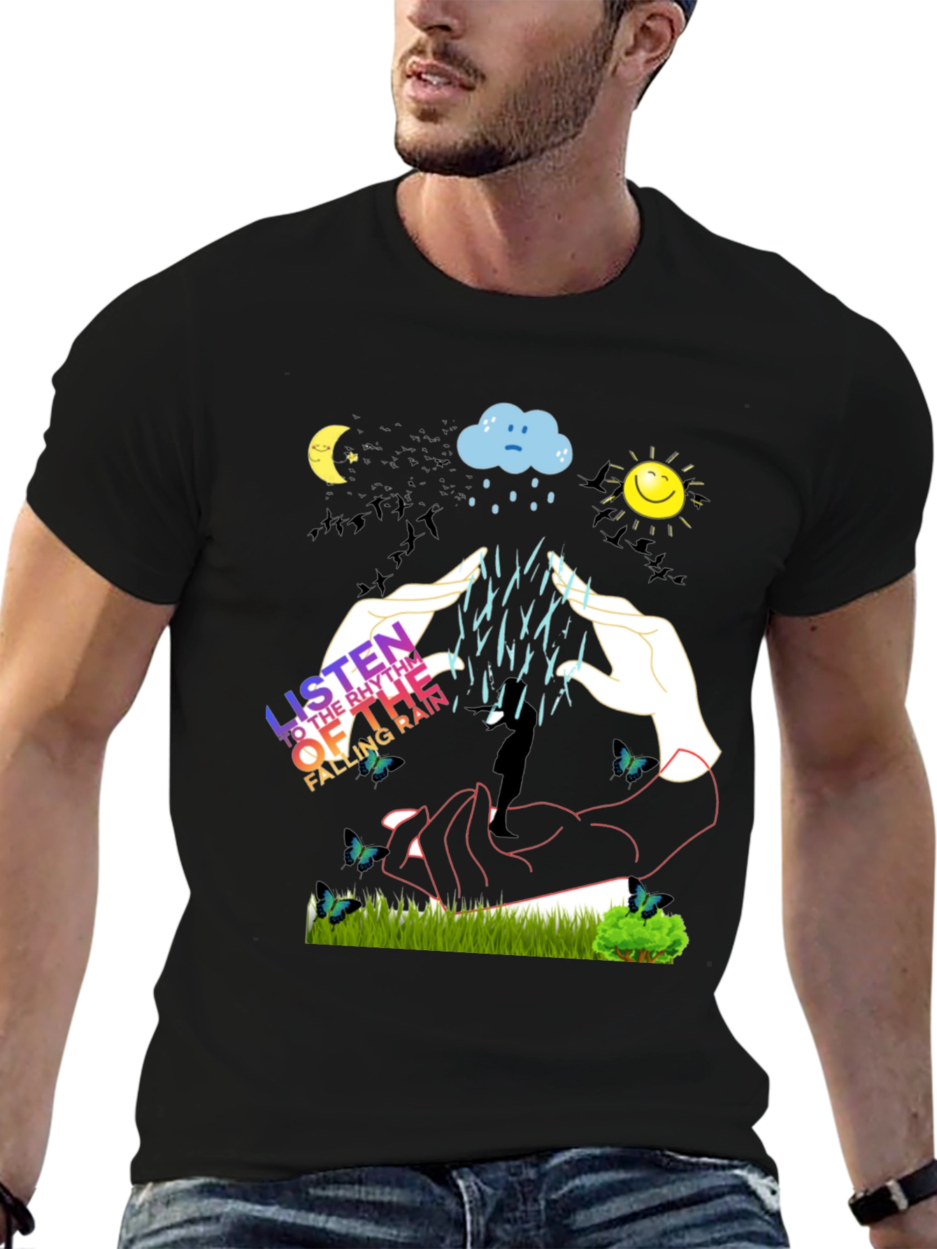 Rhythm of Rain Graphic Tee - Unisex