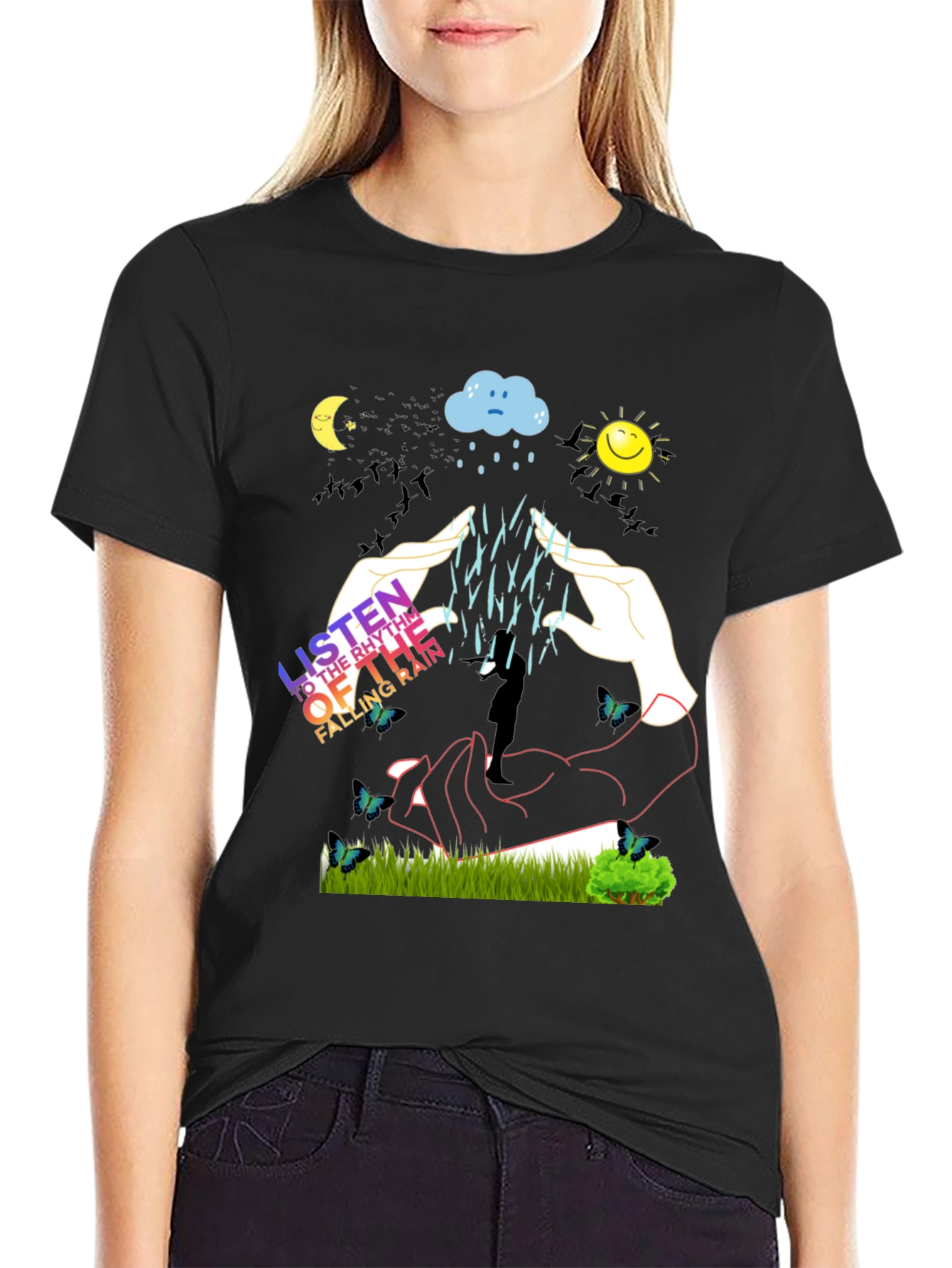 Rhythm of Rain Graphic Tee - Unisex