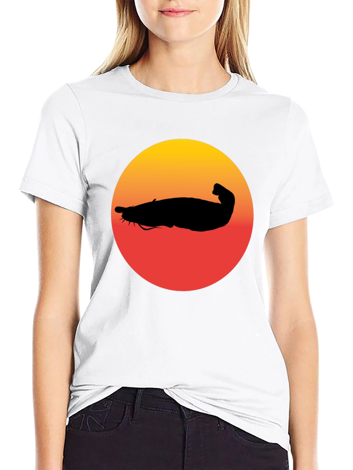 Catfish Sunset Graphic Tee - Unique Design