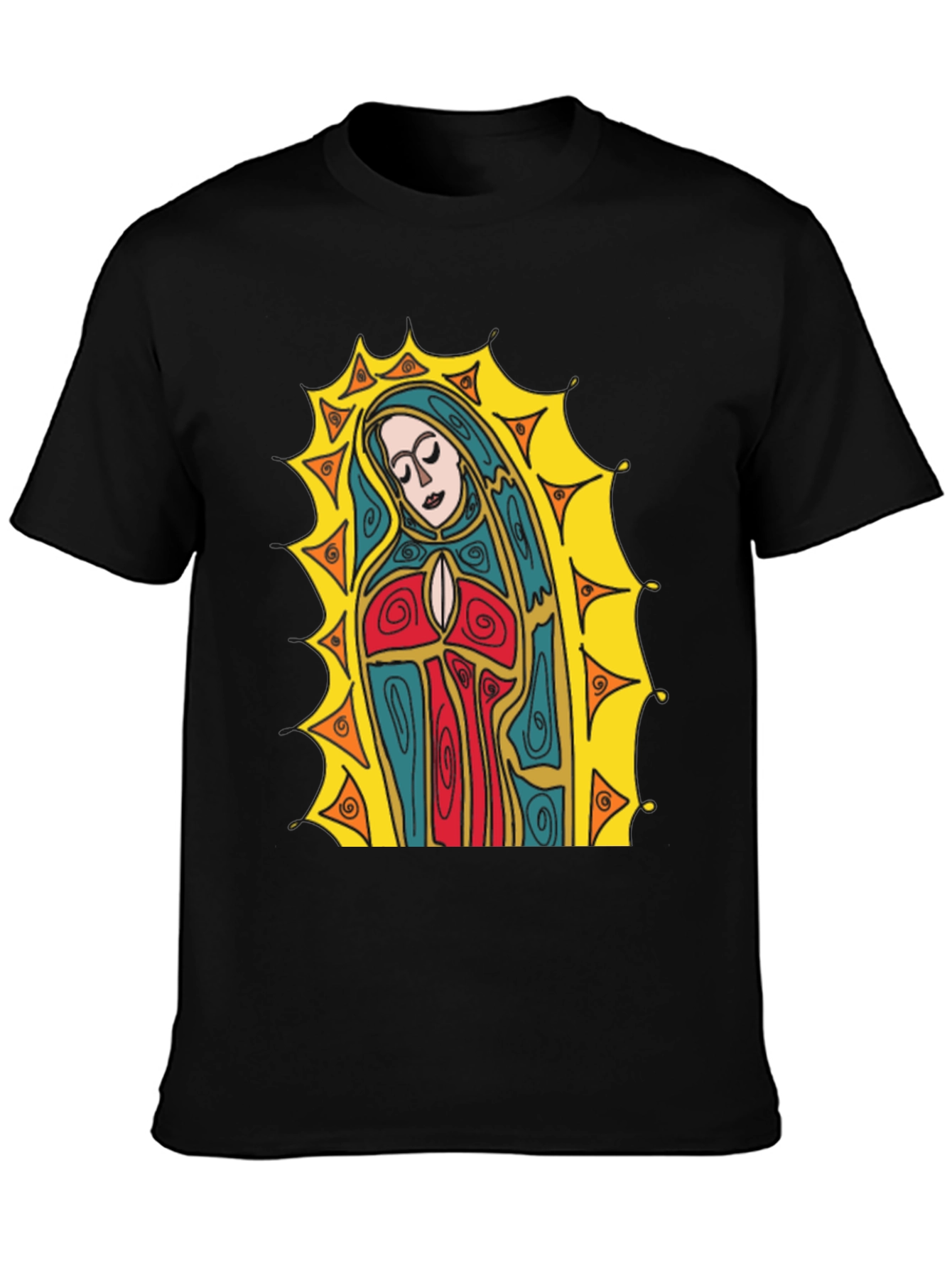 Virgin Mary Graphic T-Shirt - Religious Art Tee