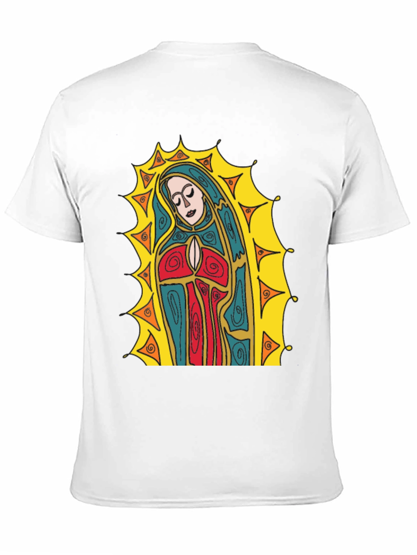 Virgin Mary Graphic T-Shirt - Religious Art Tee
