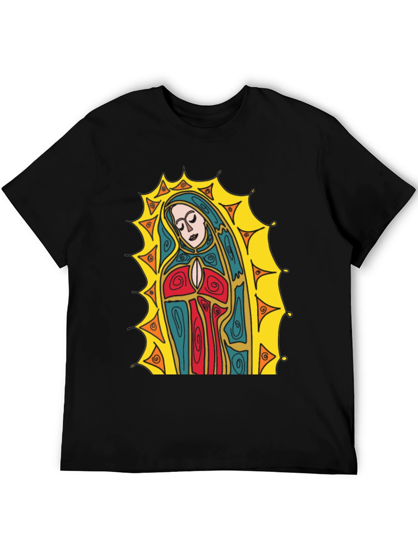 Virgin Mary Graphic T-Shirt - Religious Art Tee