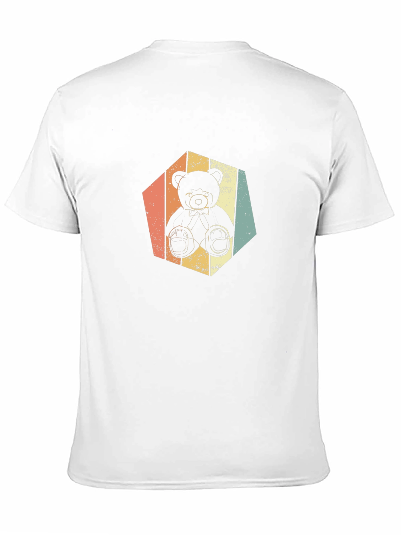 Retro Teddy Bear Graphic Tee - Soft Black T-Shirt