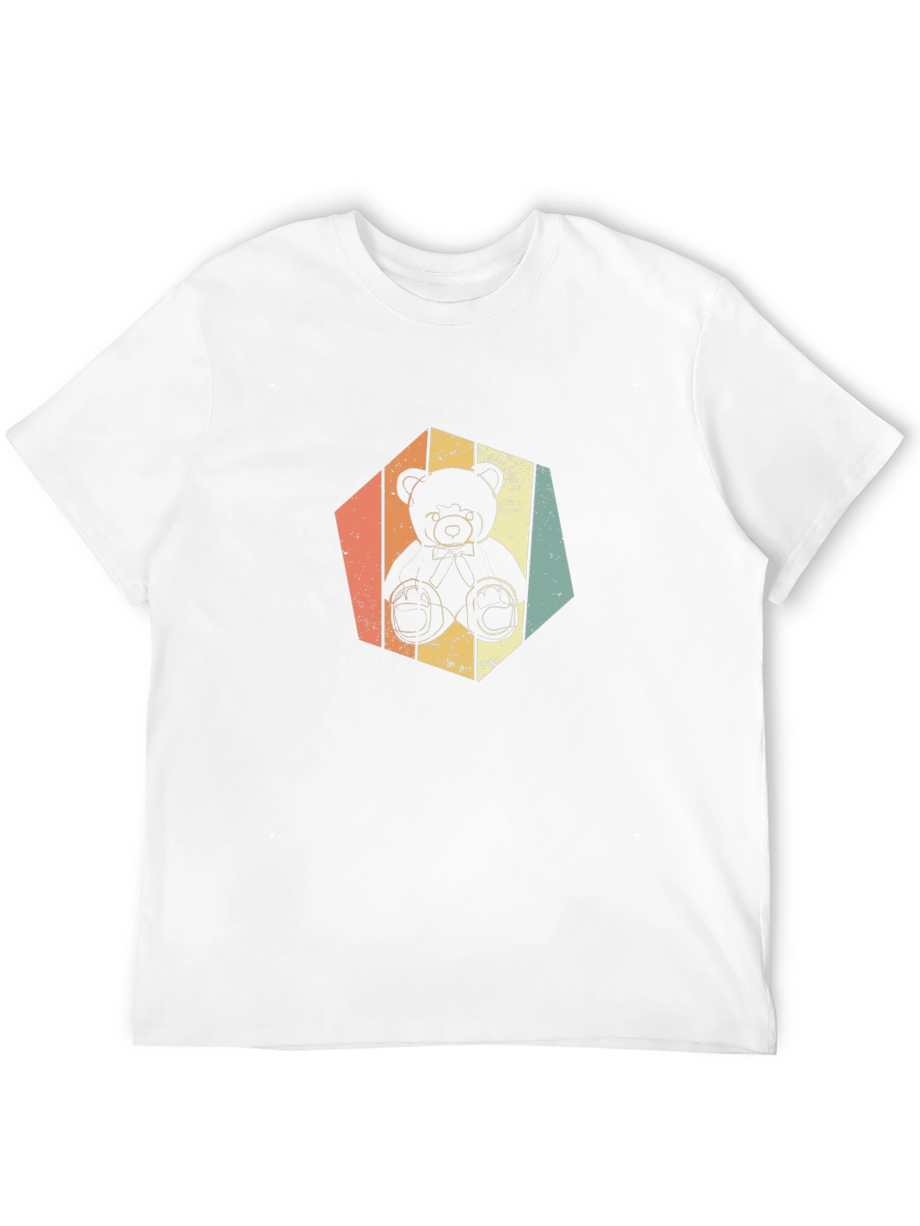 Retro Teddy Bear Graphic Tee - Soft Black T-Shirt