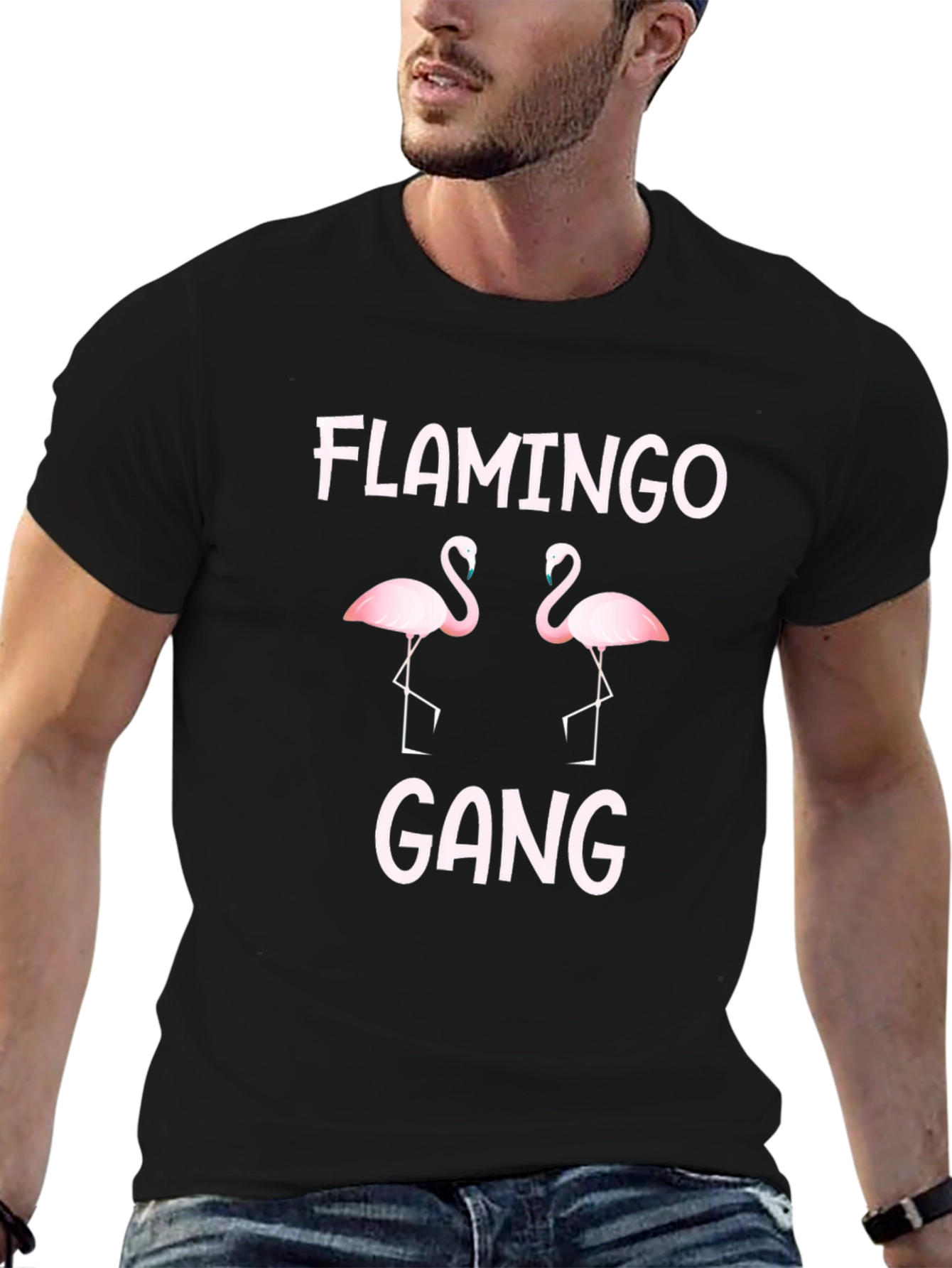 Flamingo Gang Graphic T-Shirt - Fun Casual Tee
