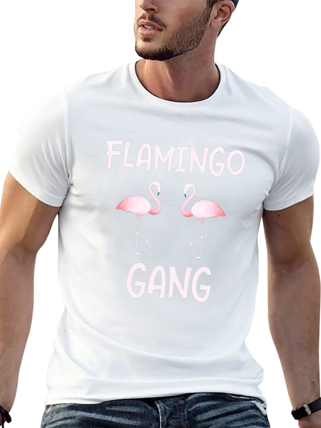 Flamingo Gang Graphic T-Shirt - Fun Casual Tee