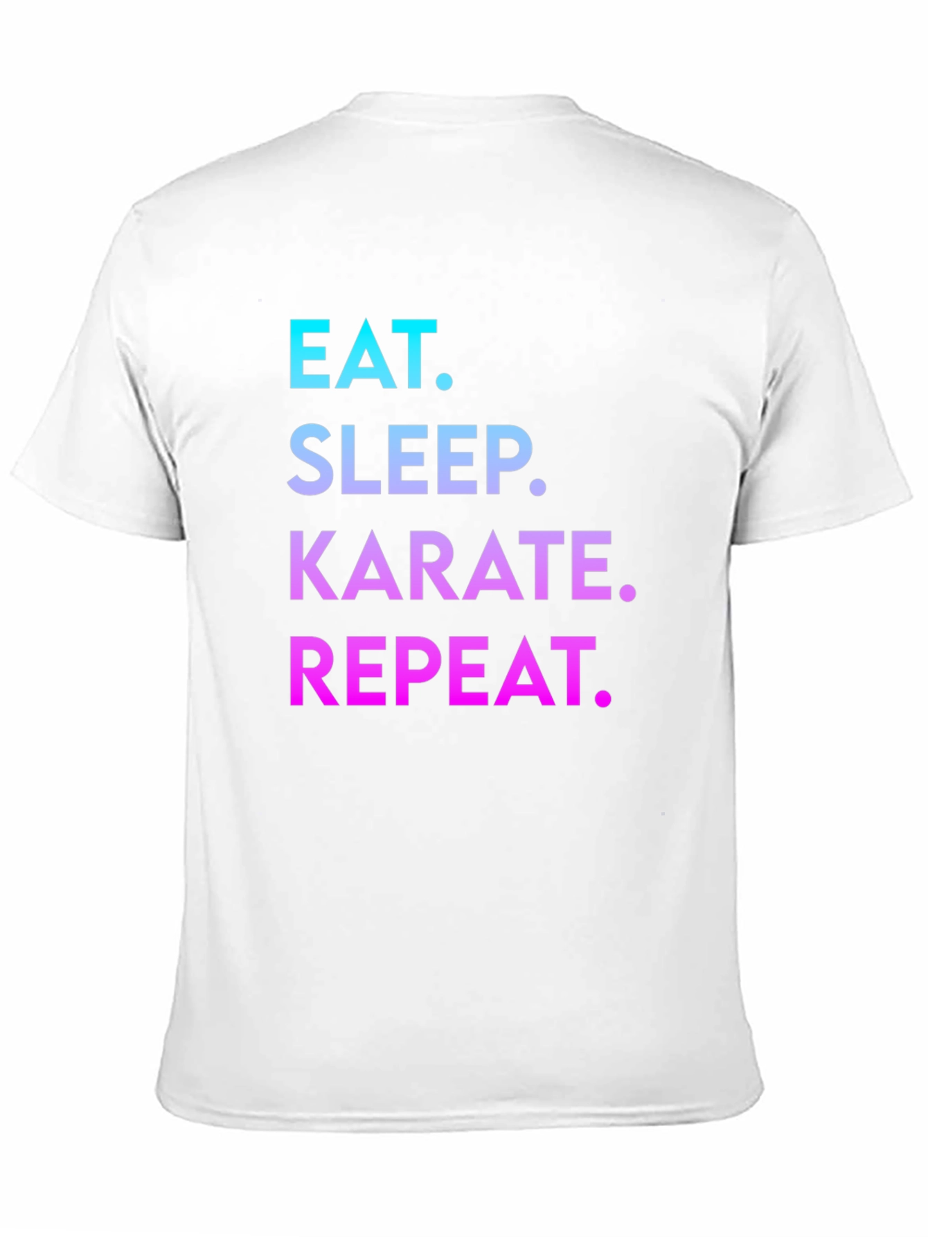 Eat Sleep Karate Repeat Black Graphic T-Shirt