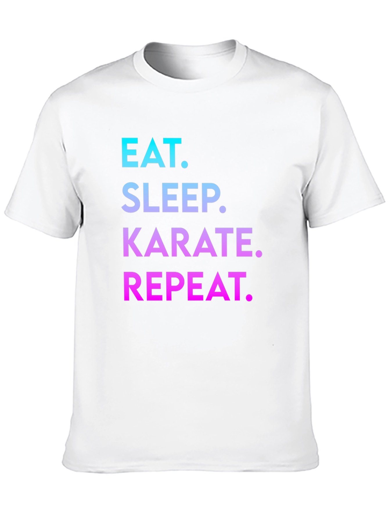 Eat Sleep Karate Repeat Black Graphic T-Shirt