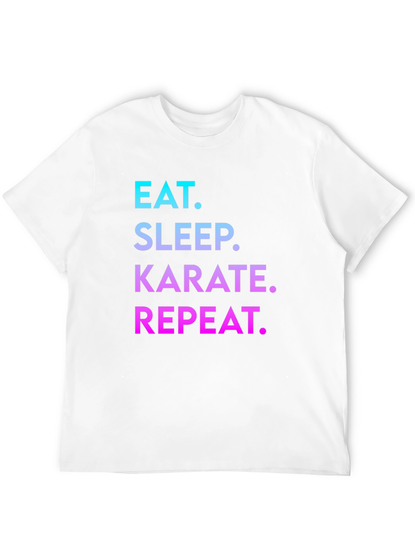 Eat Sleep Karate Repeat Black Graphic T-Shirt