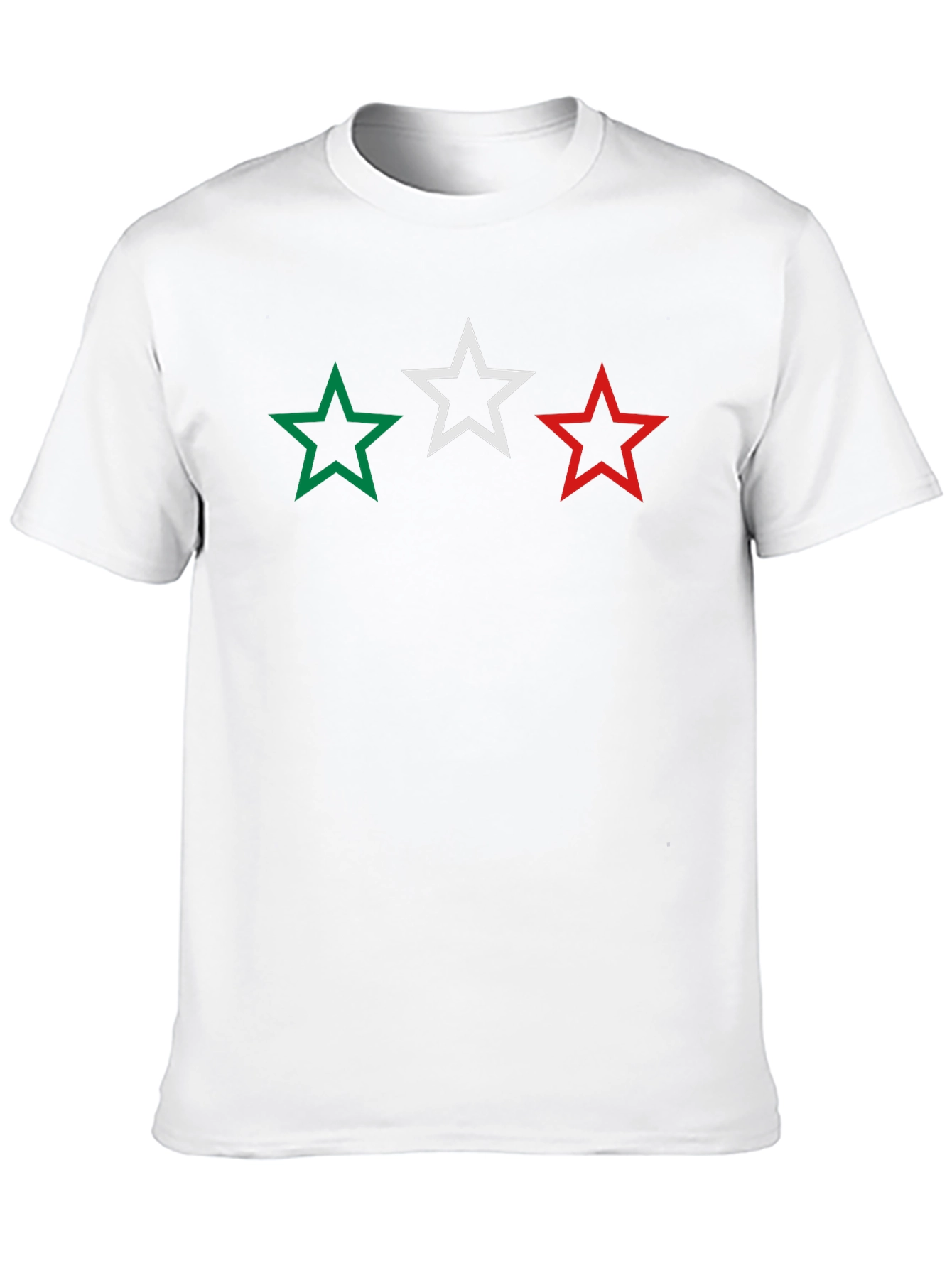 Stars Black T-Shirt - Green White Red