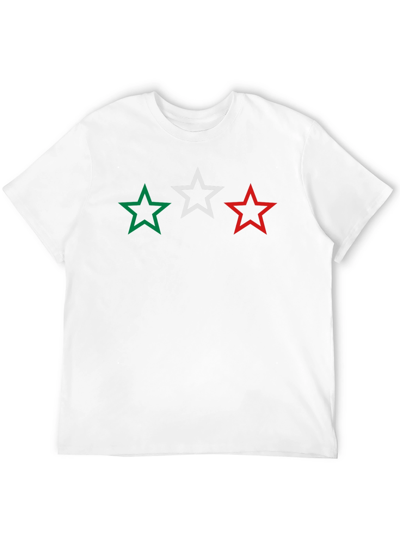 Stars Black T-Shirt - Green White Red
