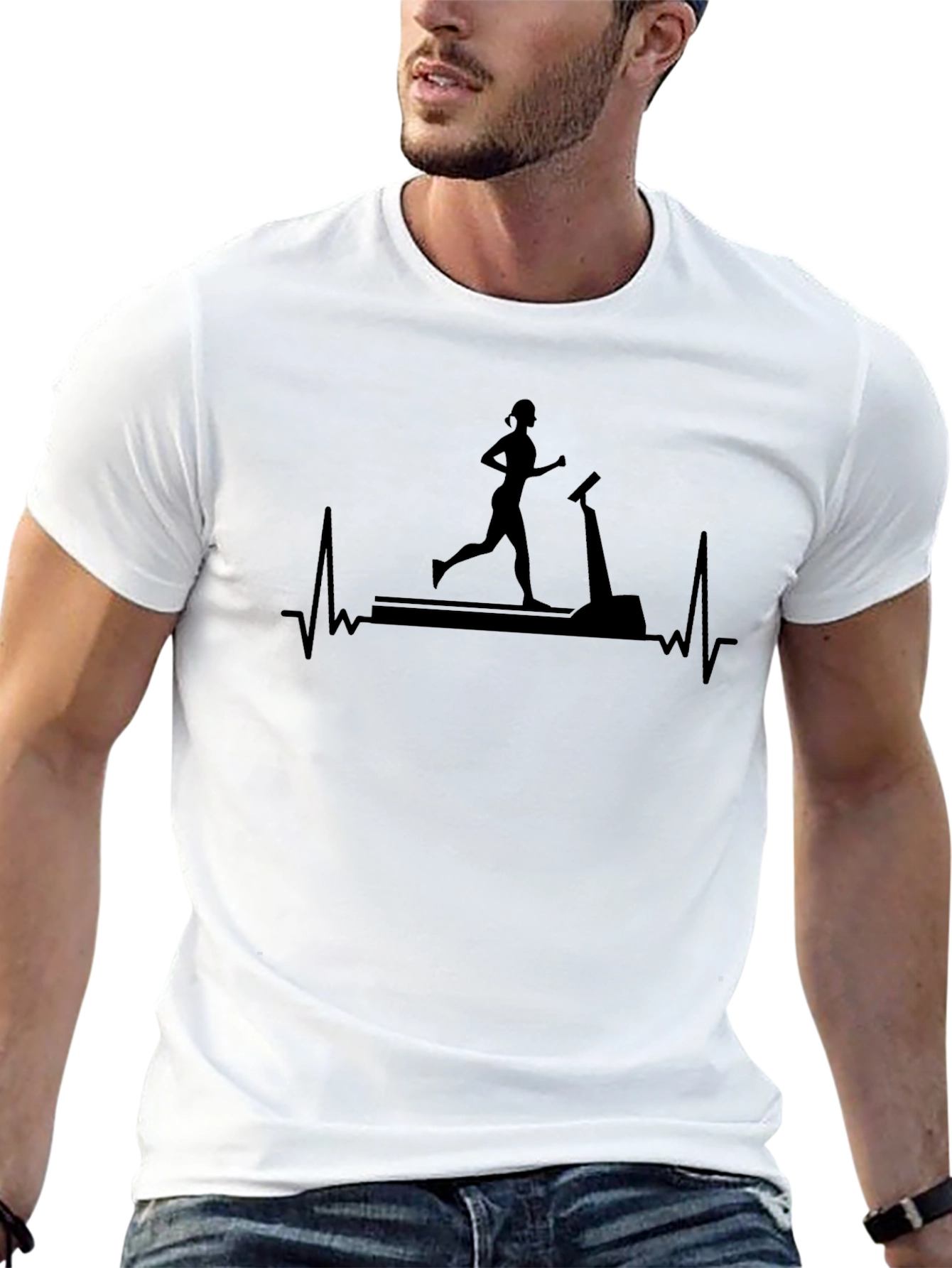 Running Heartbeat Tee - Fitness Apparel