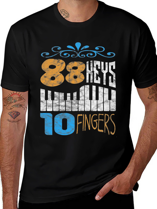 88 Keys 10 Fingers Piano Player T-Shirt