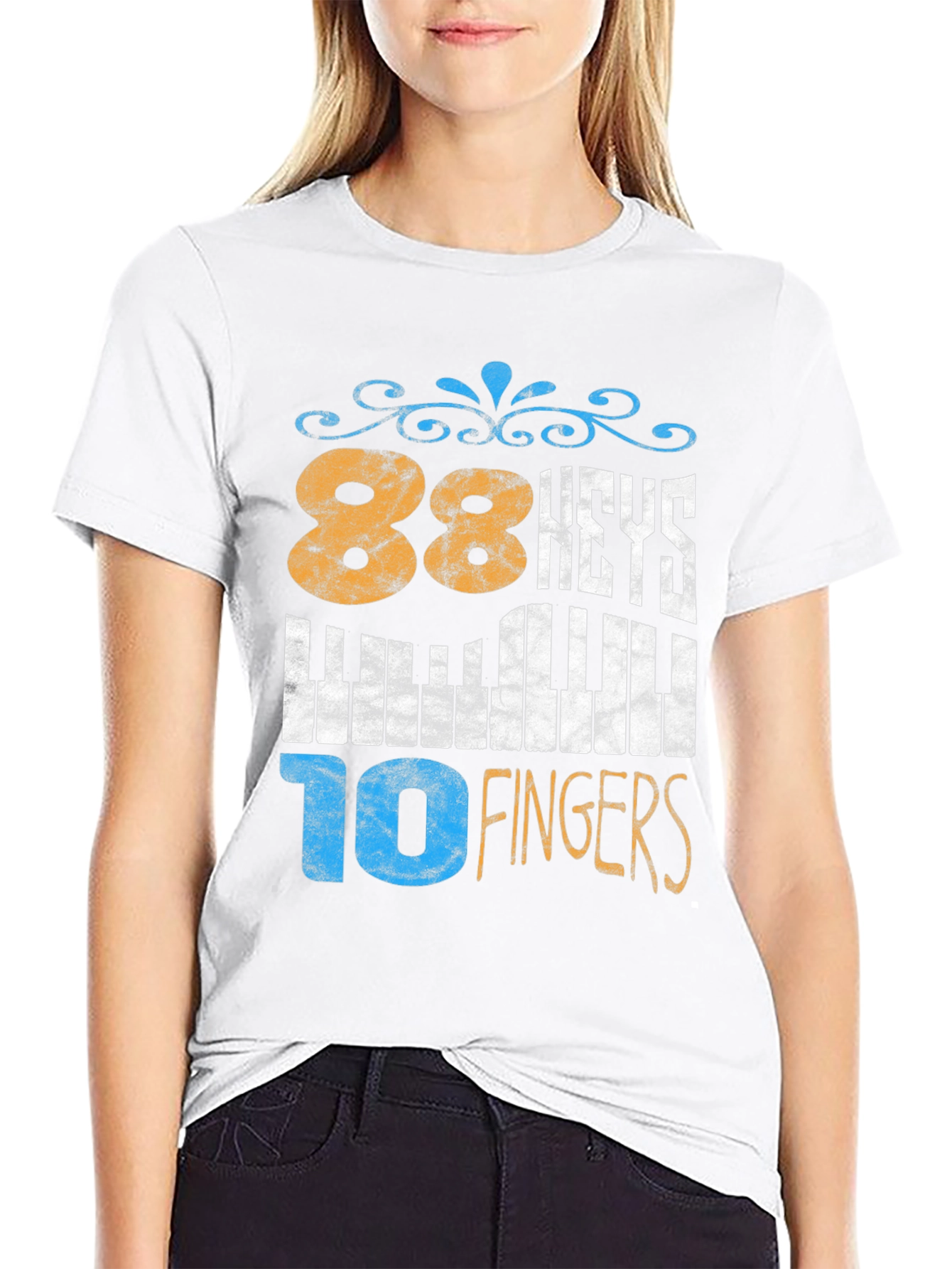 88 Keys 10 Fingers Piano Player T-Shirt