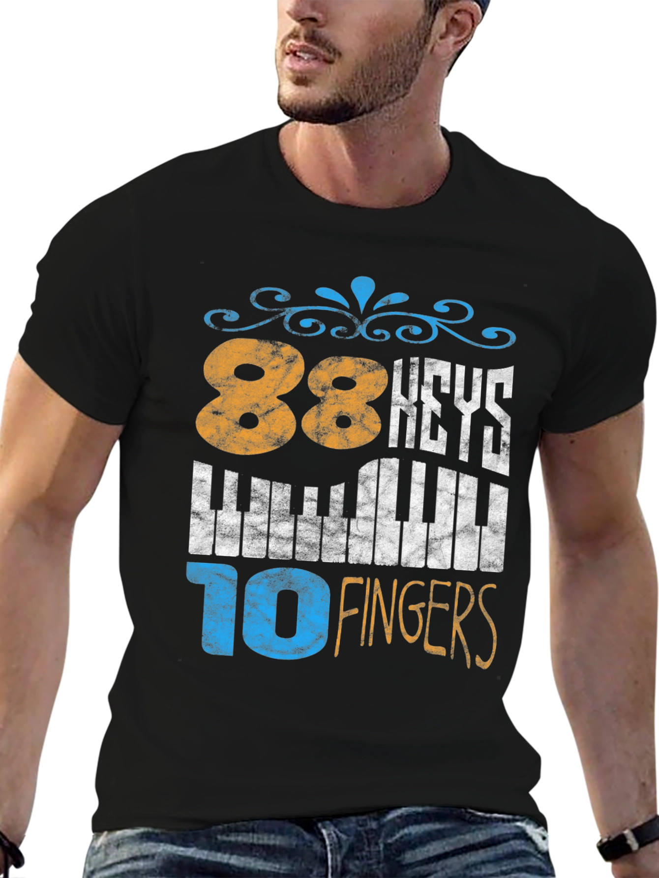 88 Keys 10 Fingers Piano Player T-Shirt