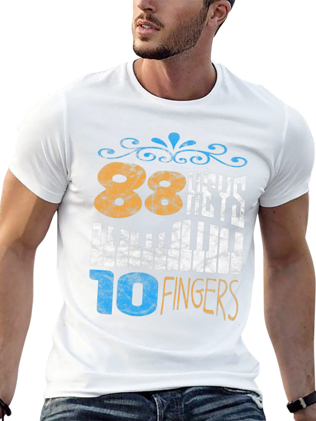 88 Keys 10 Fingers Piano Player T-Shirt