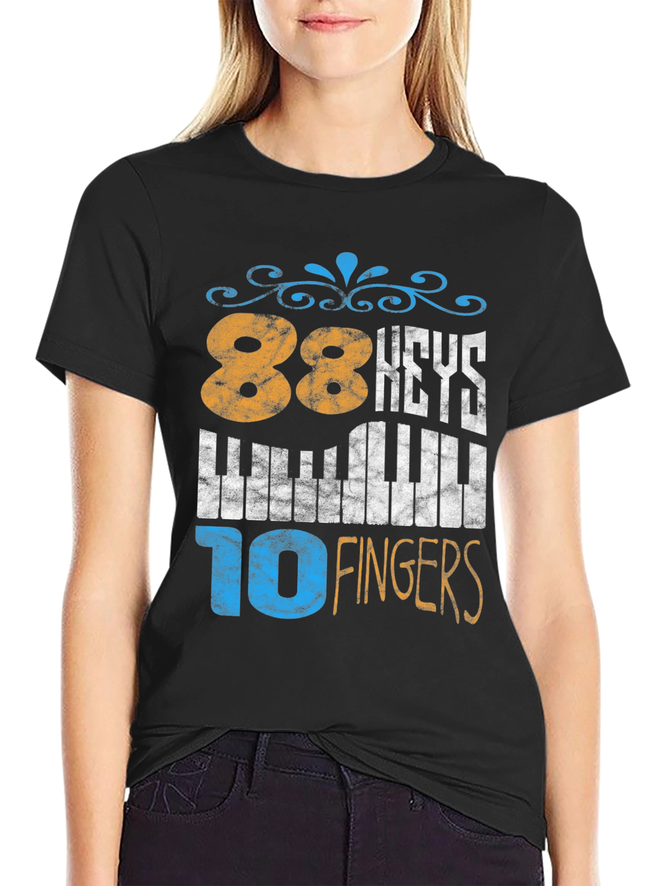 88 Keys 10 Fingers Piano Player T-Shirt