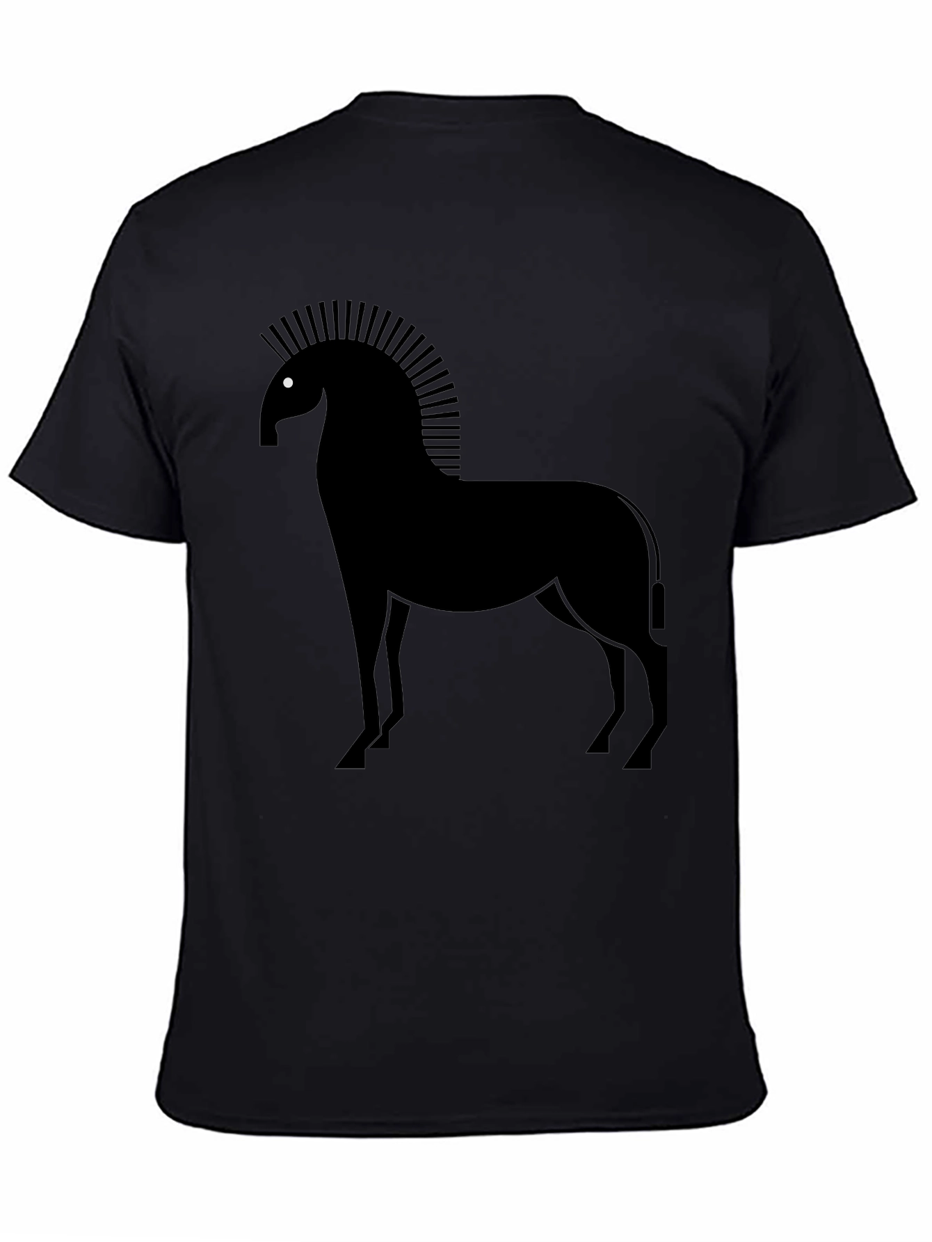 Mens Black Horse Graphic Tee