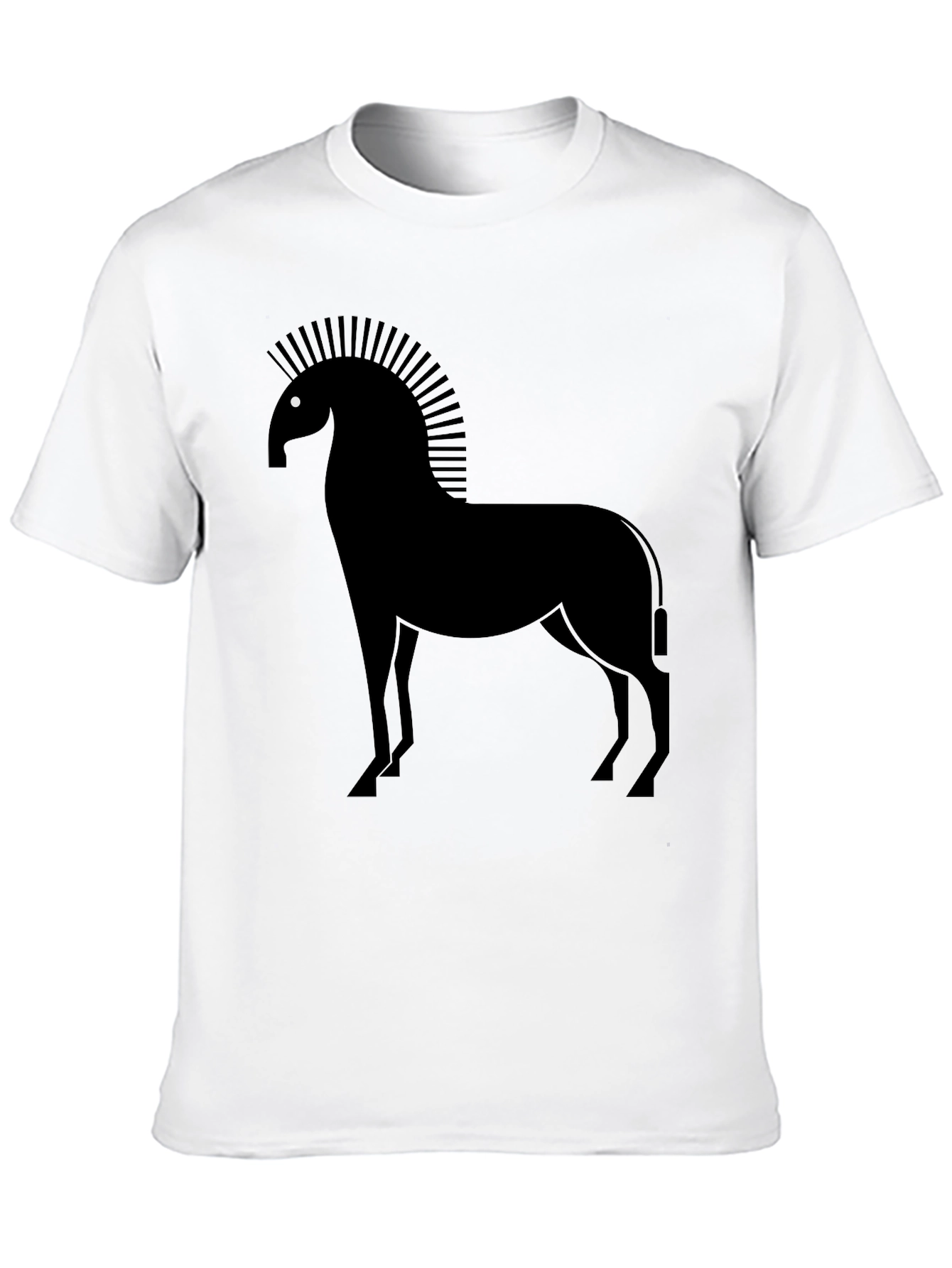 Mens Black Horse Graphic Tee