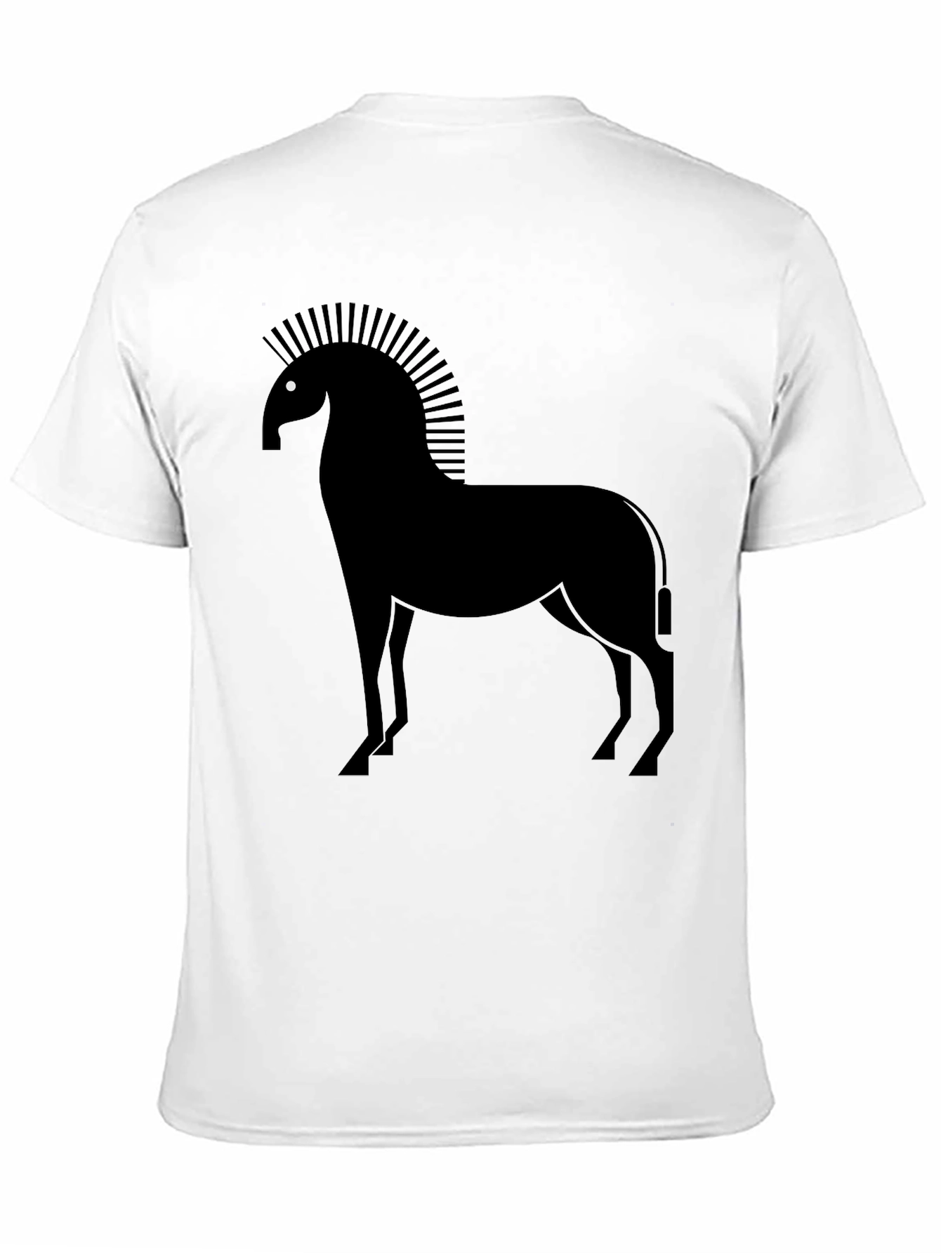 Mens Black Horse Graphic Tee