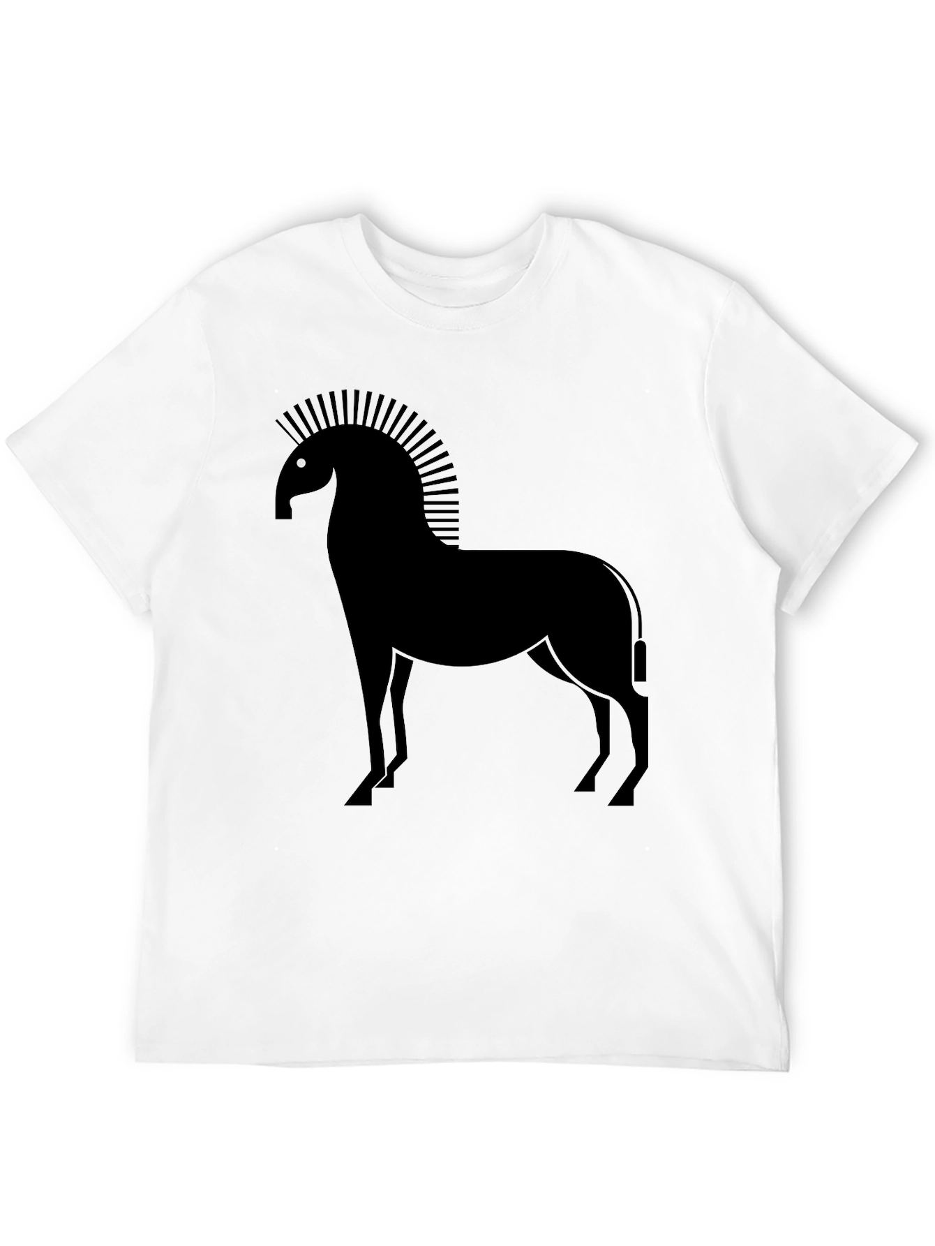 Mens Black Horse Graphic Tee