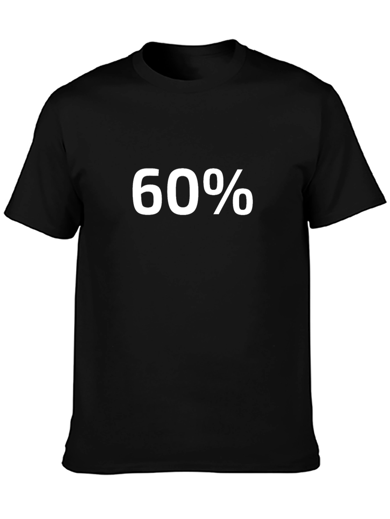 60% T-Shirt Black Graphic Tee