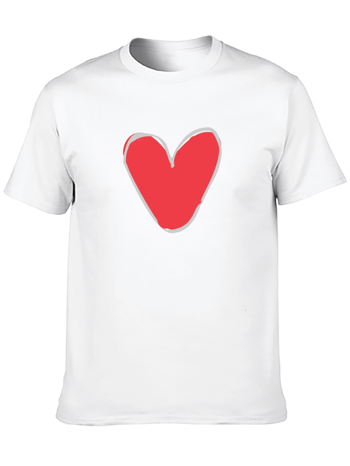 Heart Graphic Mens Black T-Shirt
