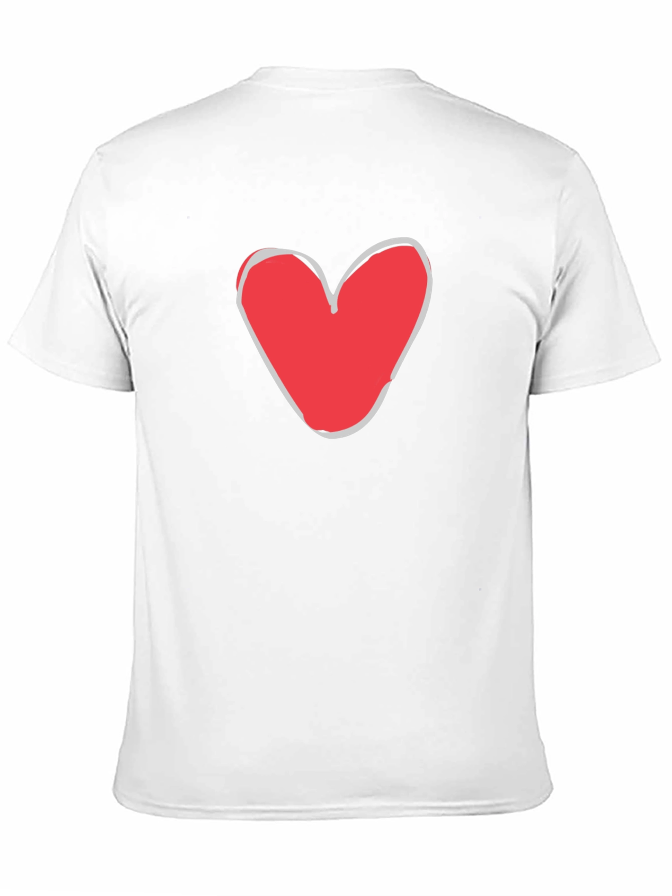 Heart Graphic Mens Black T-Shirt