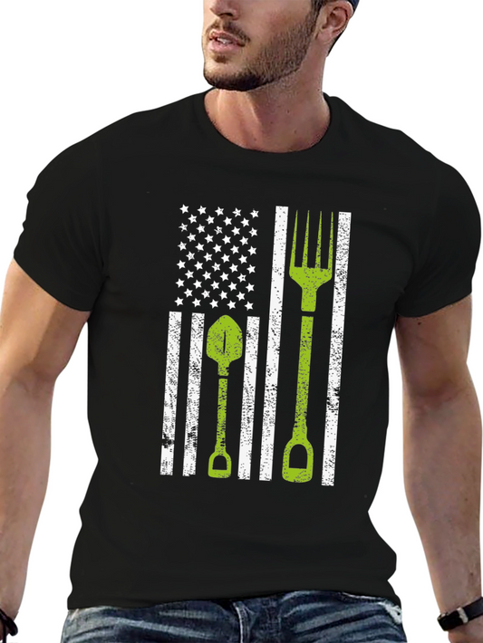 Gardener American Flag Graphic T-Shirt