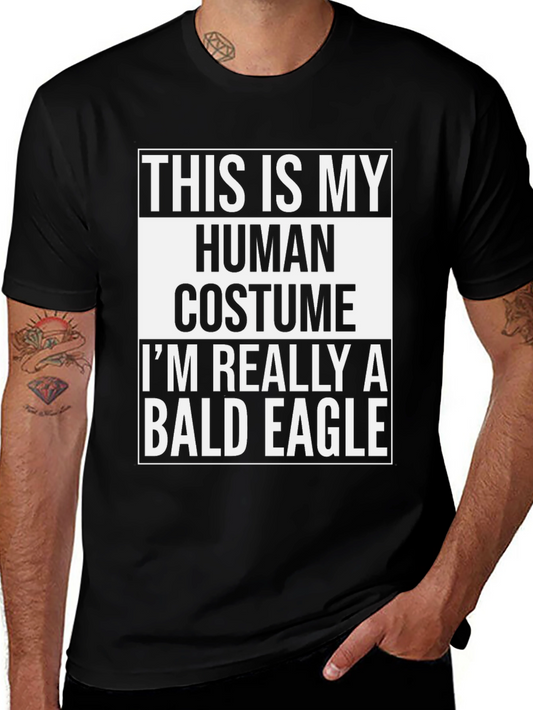 Human Costume Bald Eagle T-Shirt - Funny Halloween Tee
