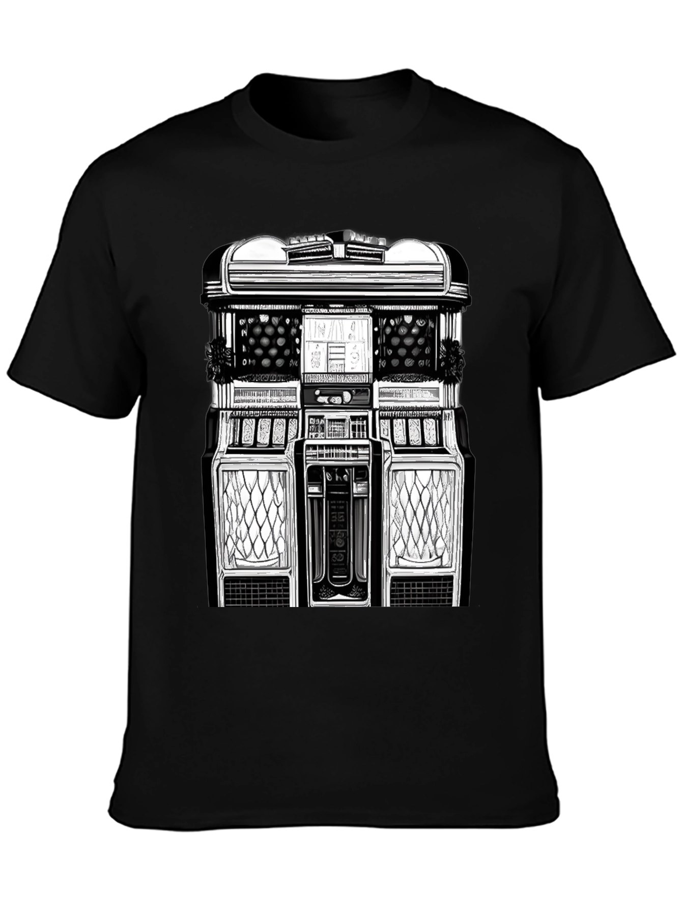 Retro Jukebox Graphic Tee - Classic Music Style Shirt