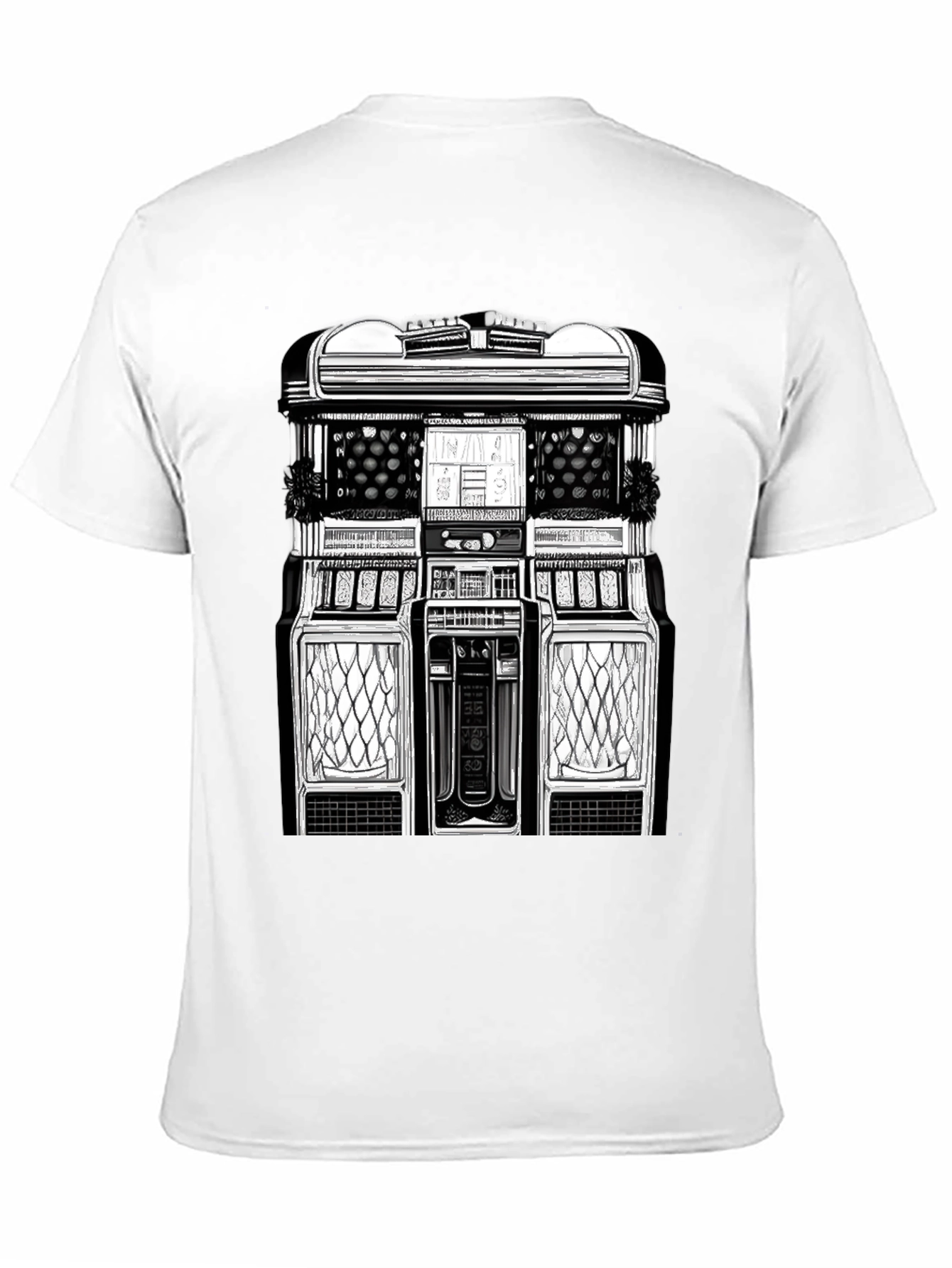 Retro Jukebox Graphic Tee - Classic Music Style Shirt