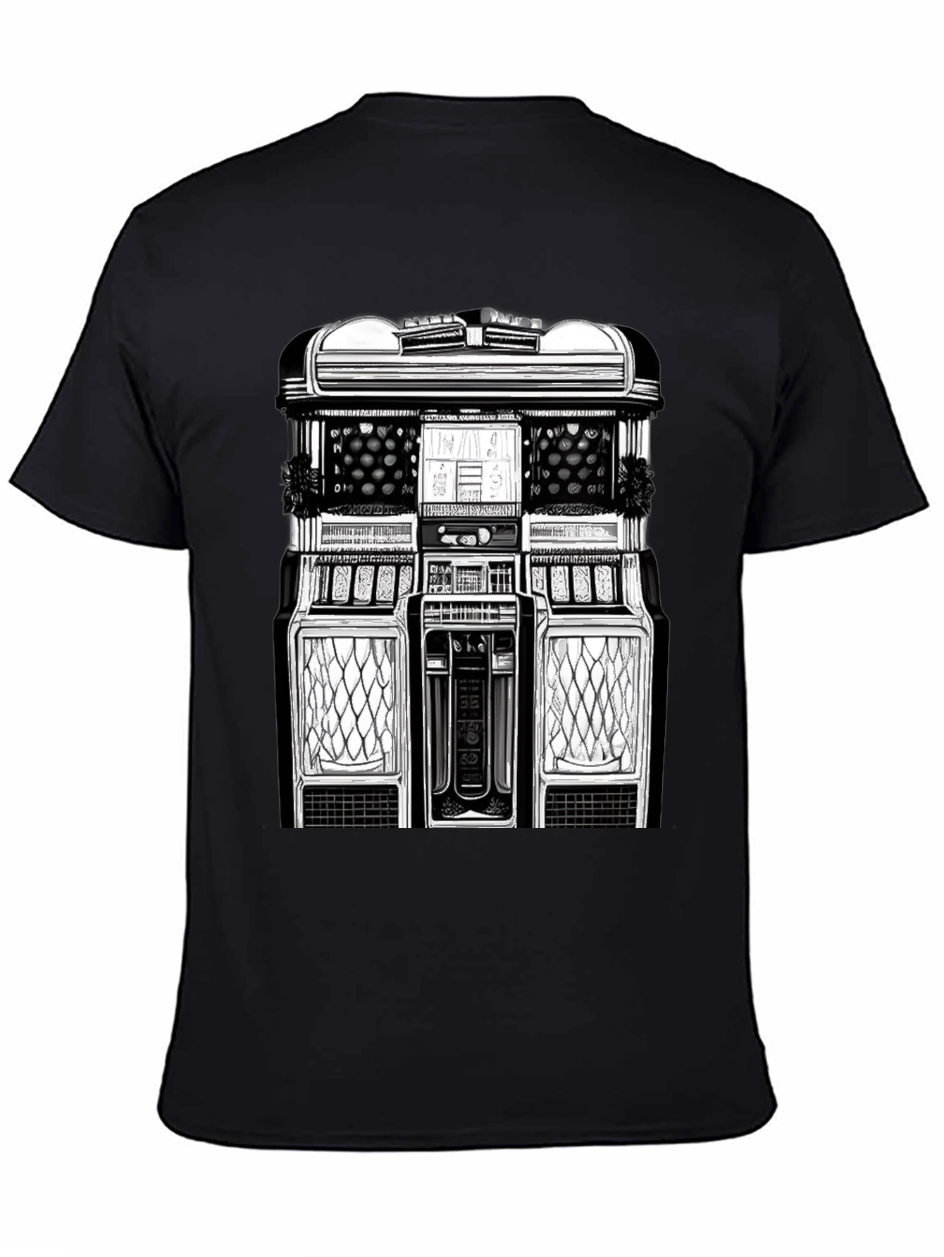 Retro Jukebox Graphic Tee - Classic Music Style Shirt