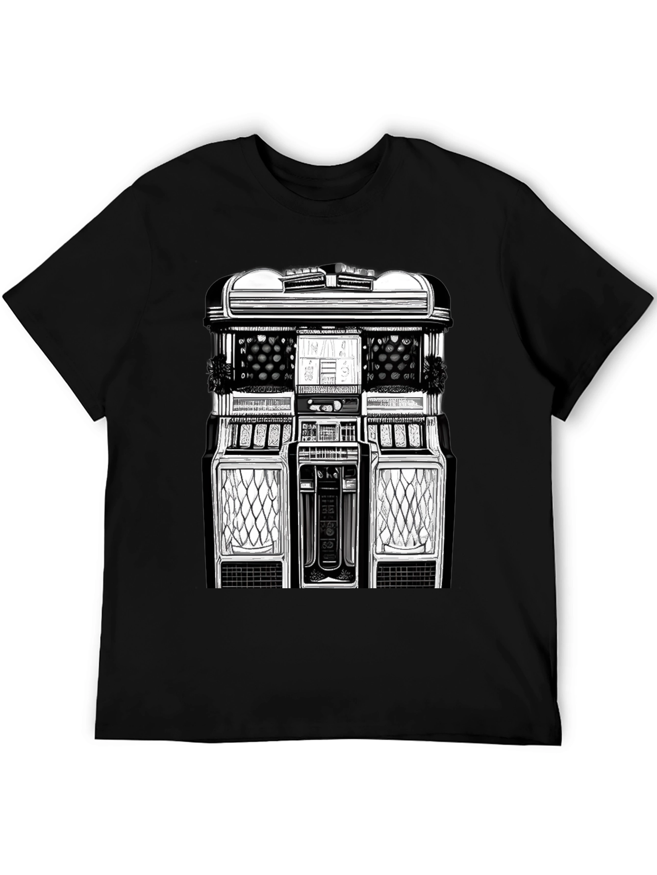 Retro Jukebox Graphic Tee - Classic Music Style Shirt