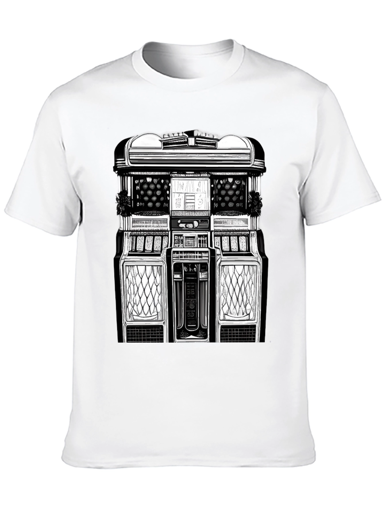 Retro Jukebox Graphic Tee - Classic Music Style Shirt