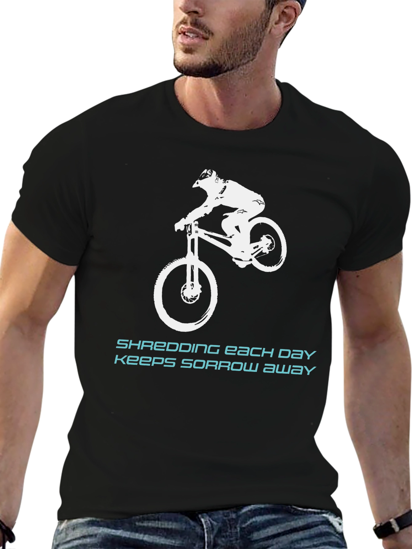 Shredding Away Sorrow Black Graphic Tee