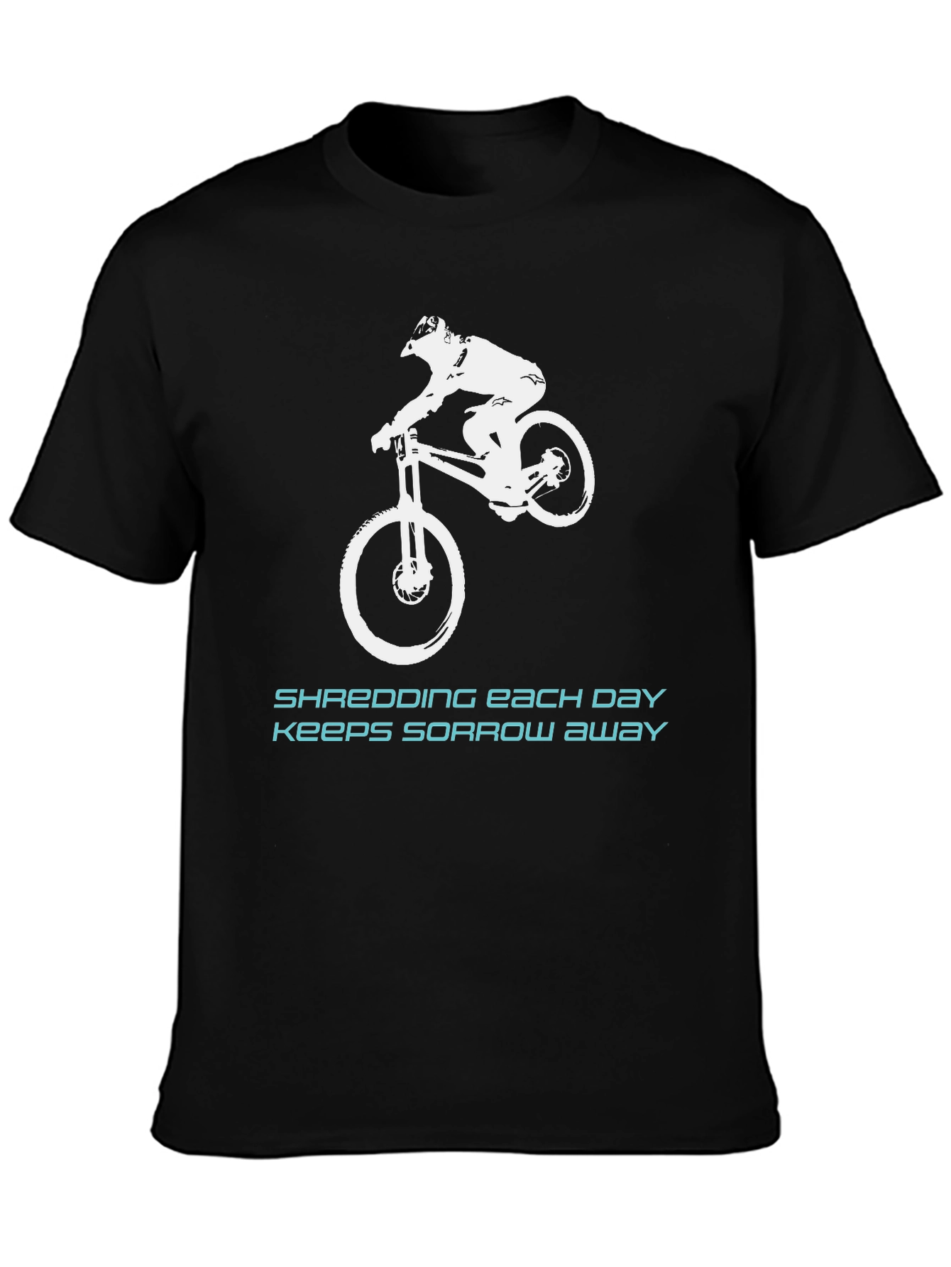 Shredding Away Sorrow Black Graphic Tee