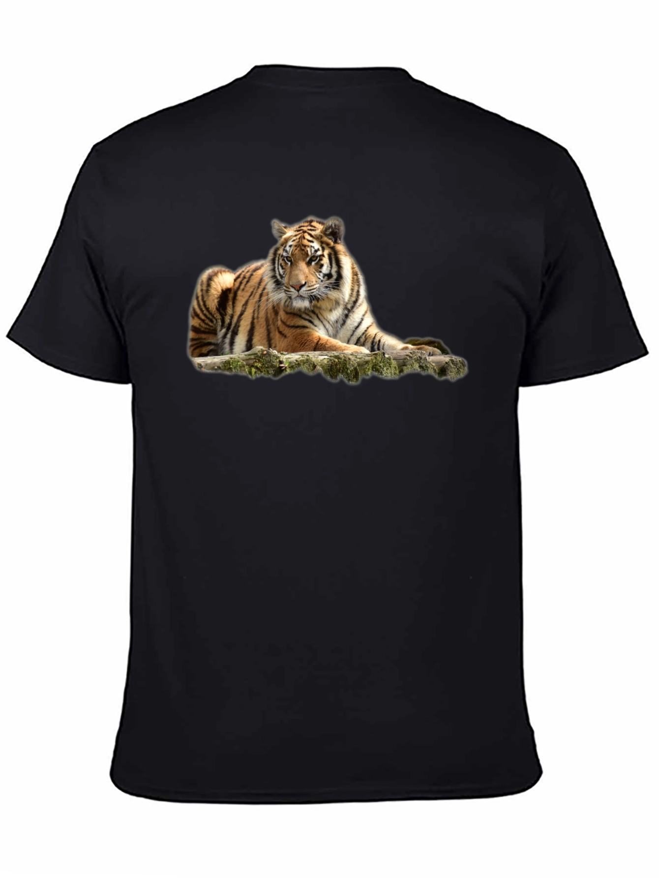 Tiger Graphic T-Shirt - Black Crew Neck Tee