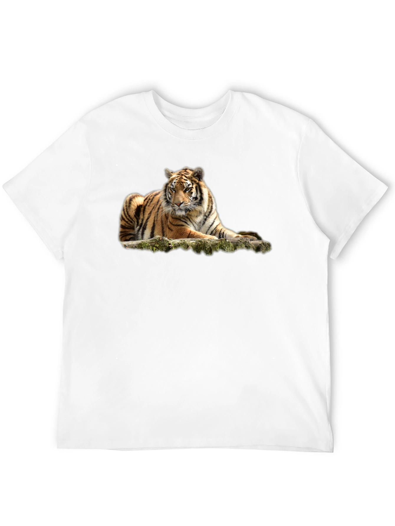 Tiger Graphic T-Shirt - Black Crew Neck Tee