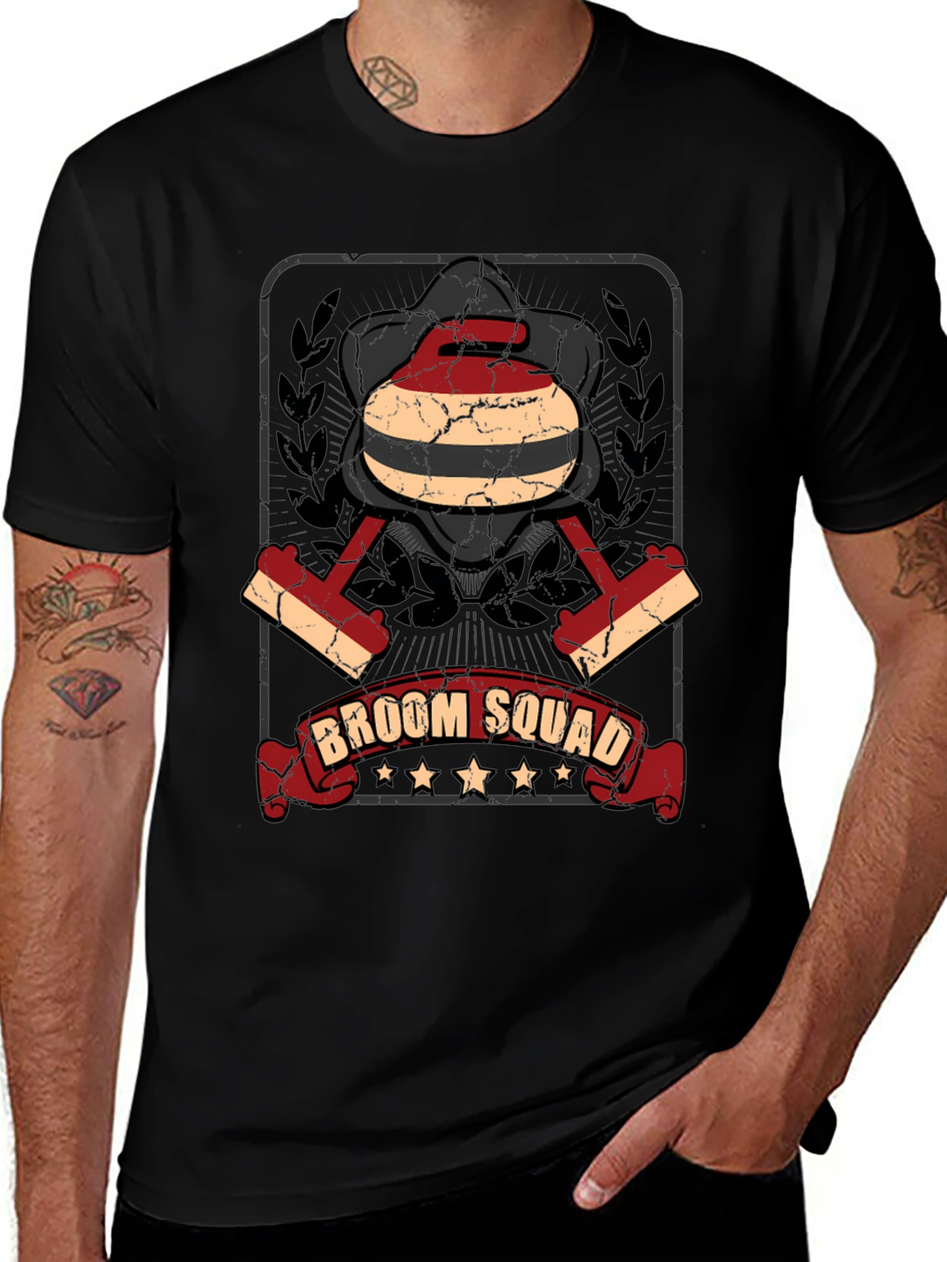 Broom Squad Graphic Tee - Curling Team Shirt