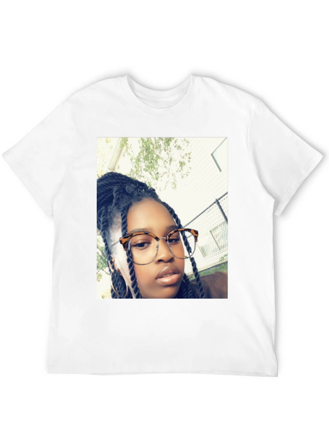 Personalized Photo Print Black T-Shirt