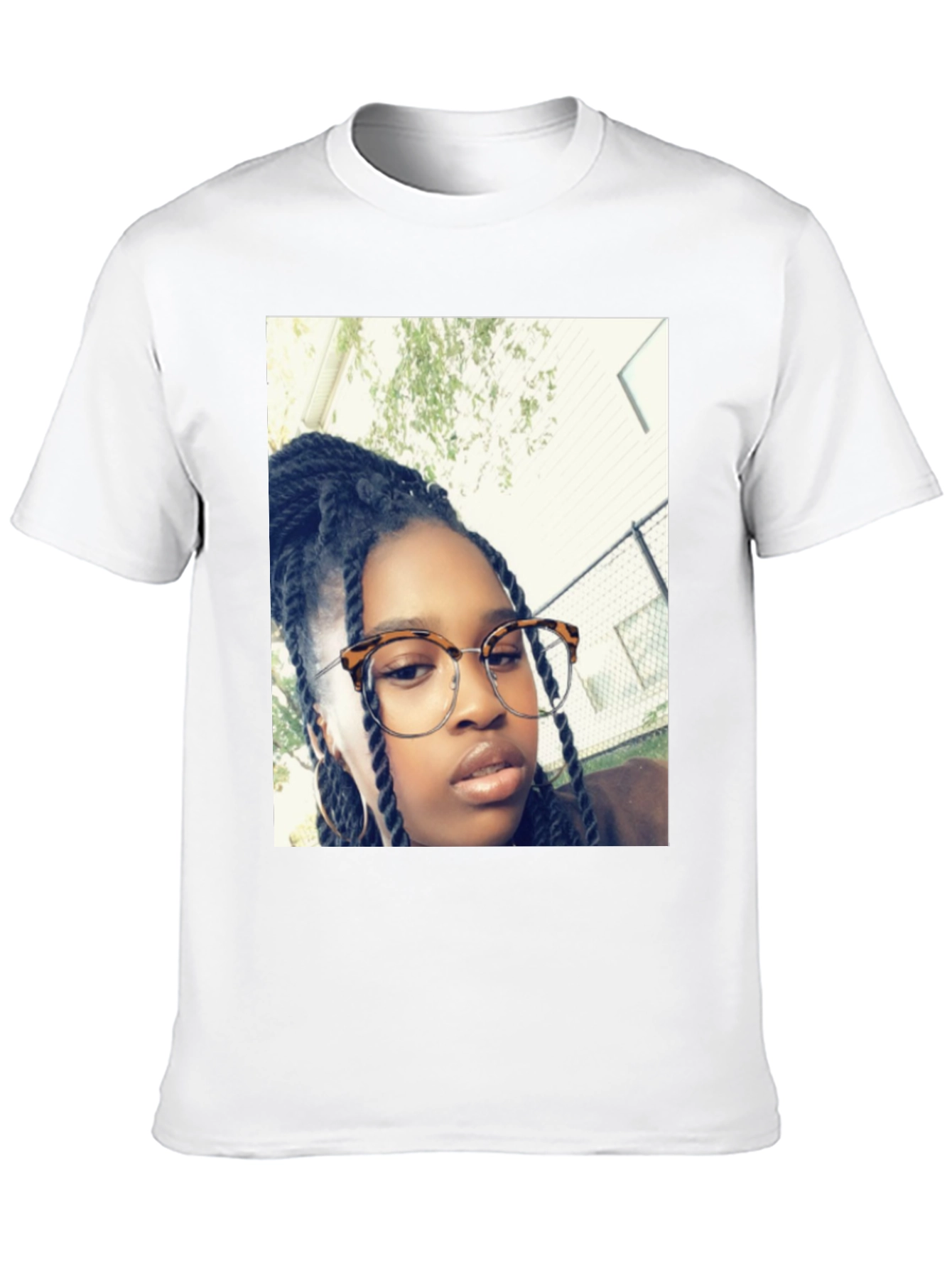 Personalized Photo Print Black T-Shirt