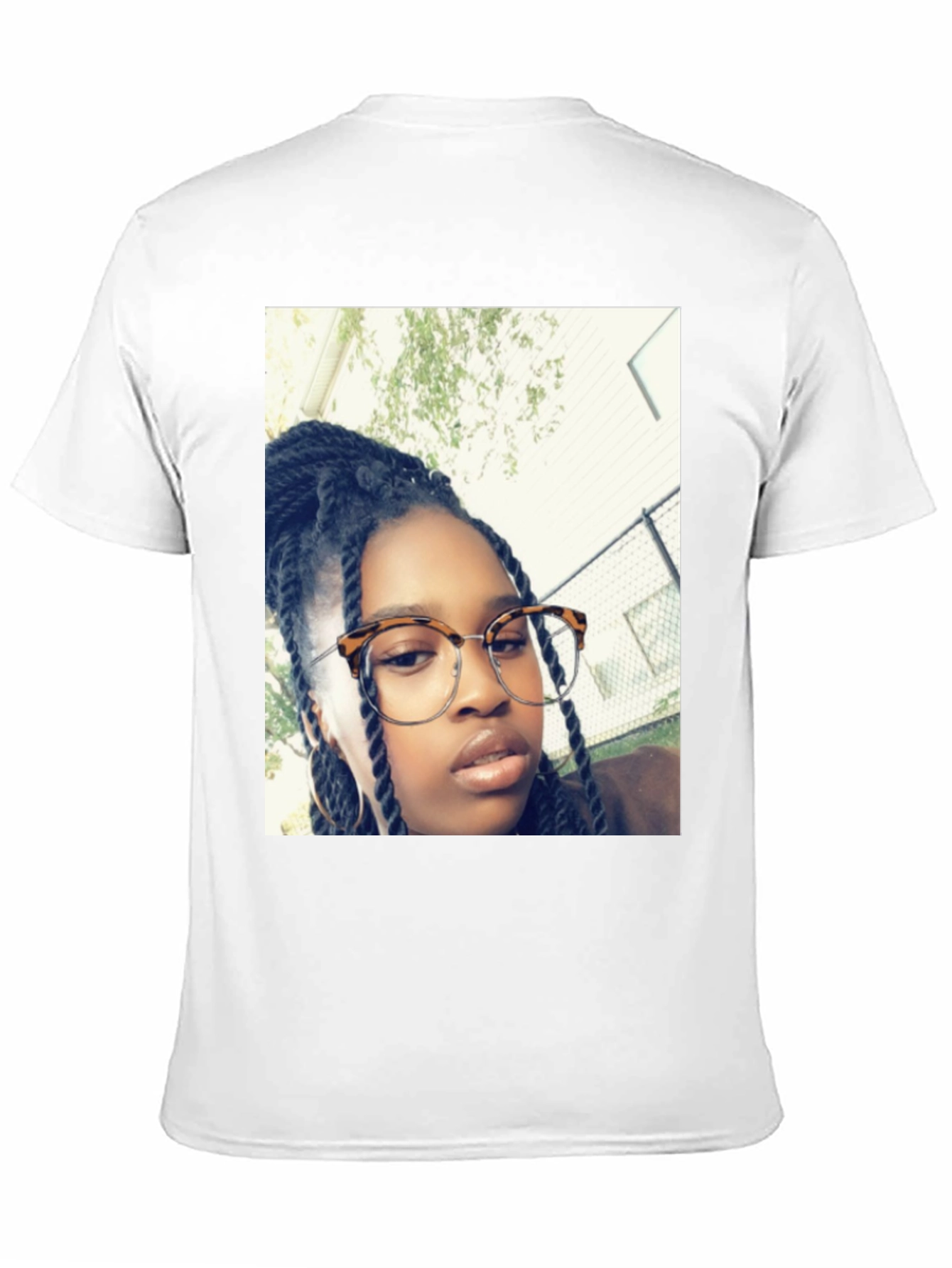 Personalized Photo Print Black T-Shirt