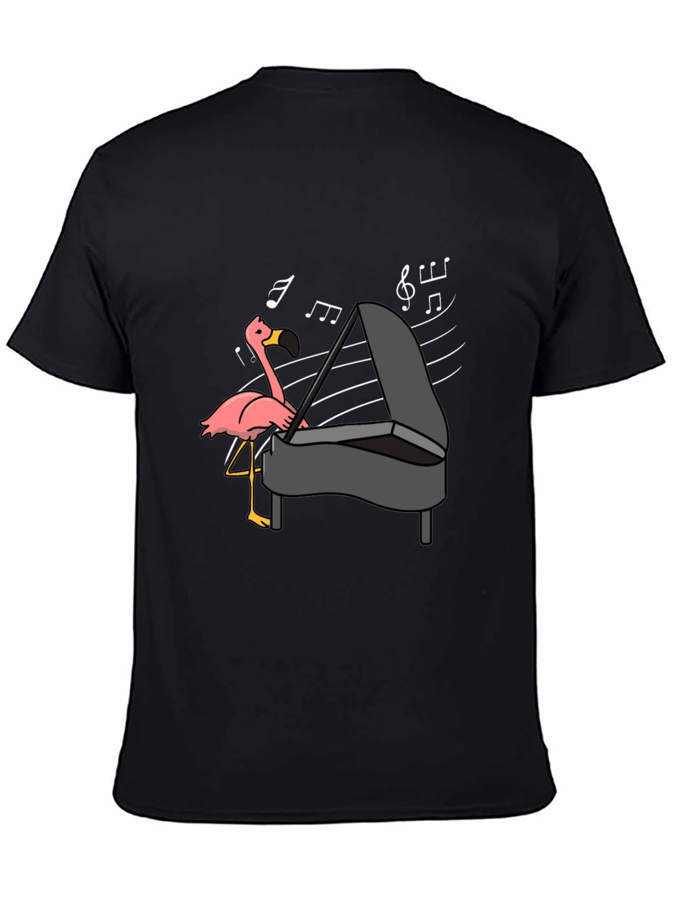 Flamingo Playing Piano T-Shirt - Music Lover Tee
